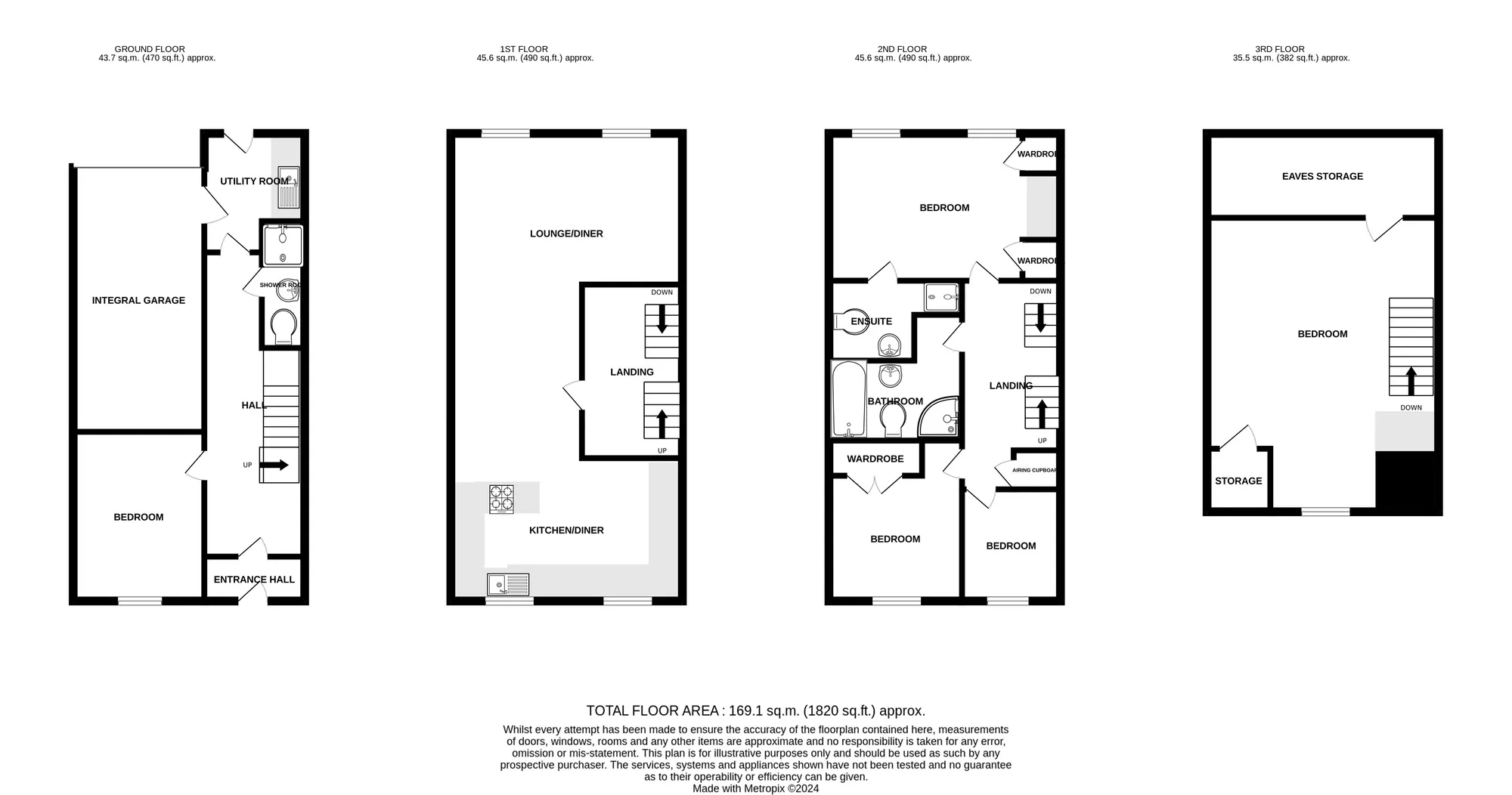 5 bed terraced house for sale in Barbers Gate, Poole - Property floorplan