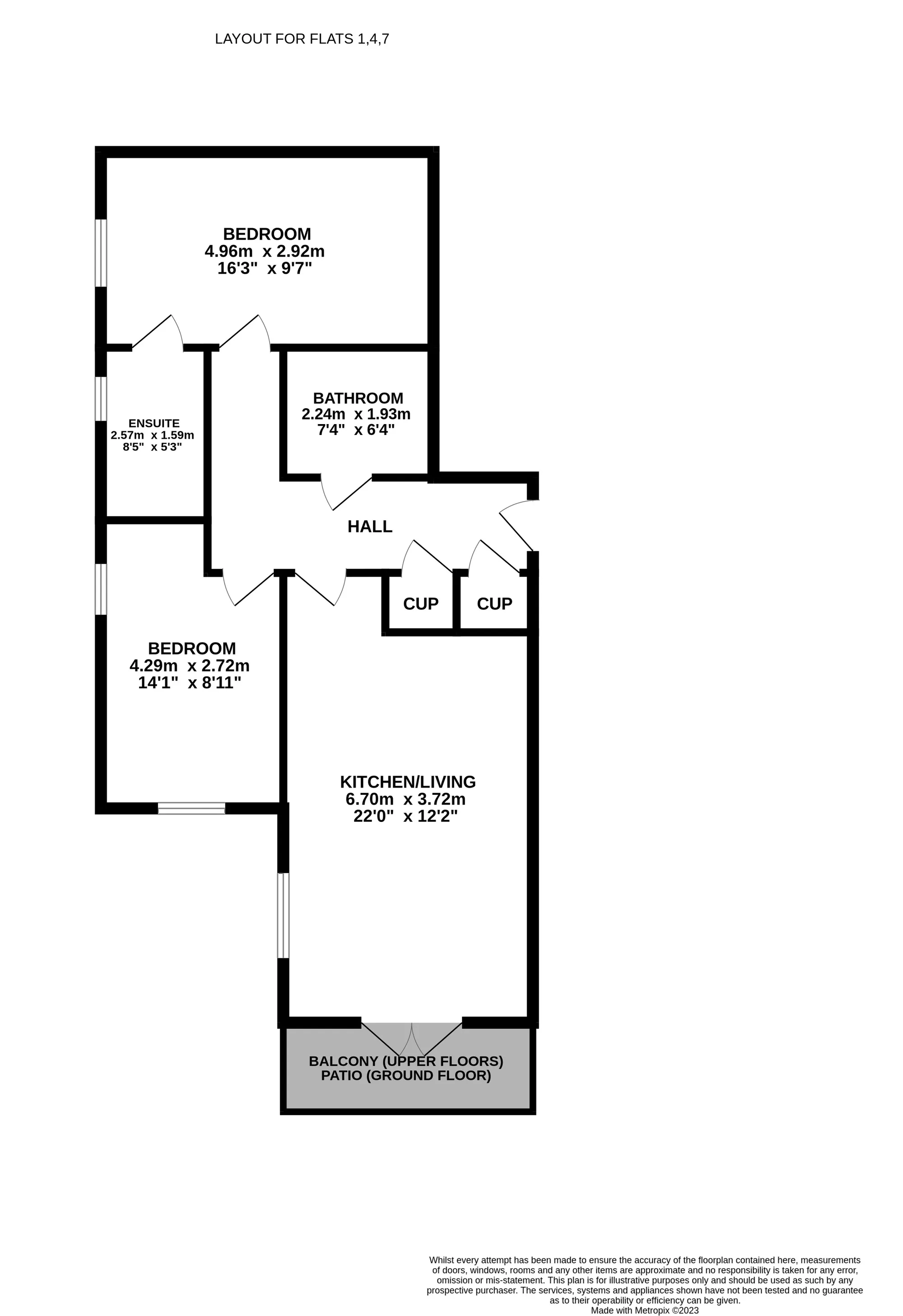 2 bed apartment for sale in Danecourt Road, Poole - Property floorplan