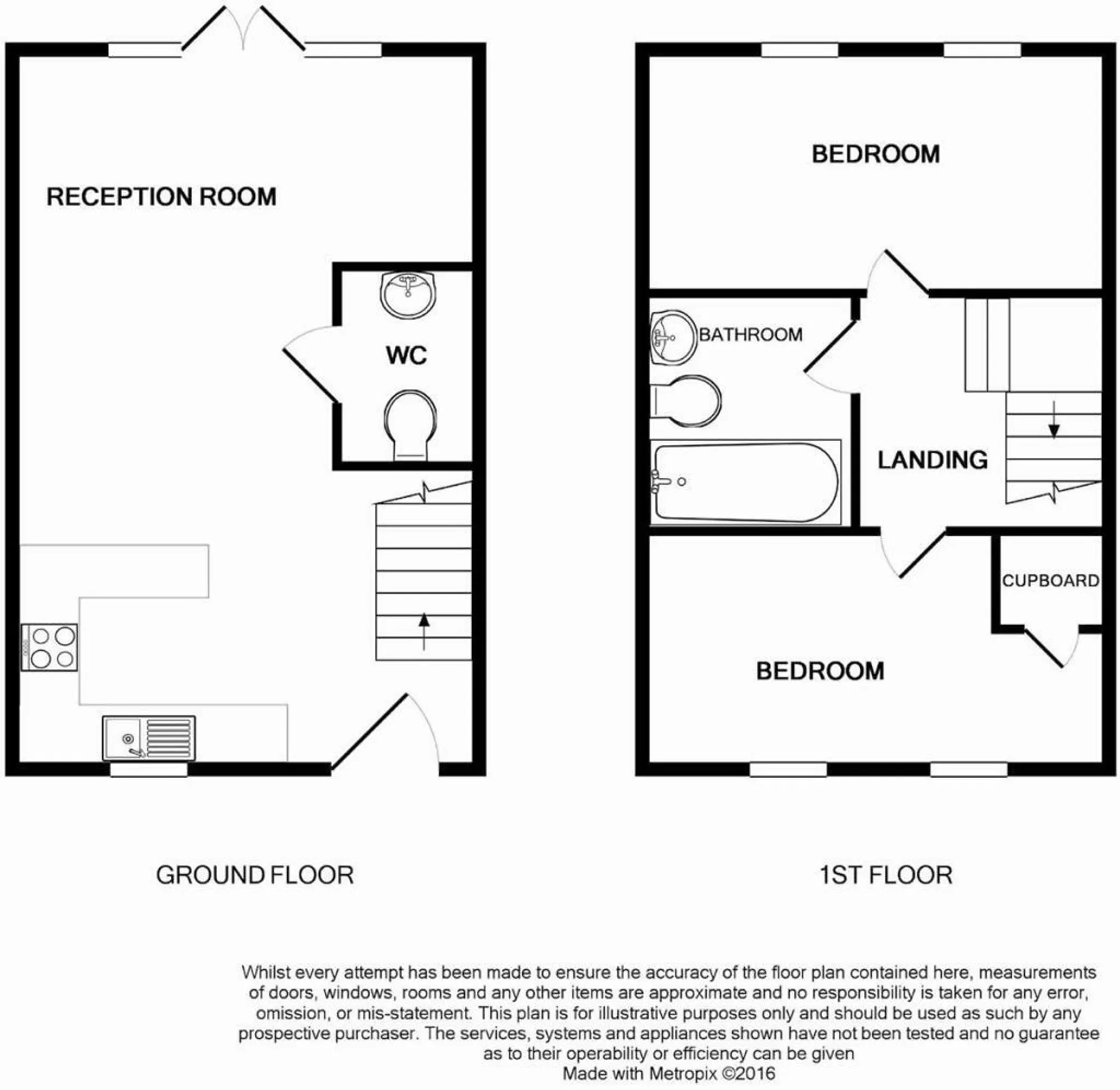 2 bed semi-detached house for sale in Chalice Close, Poole - Property floorplan