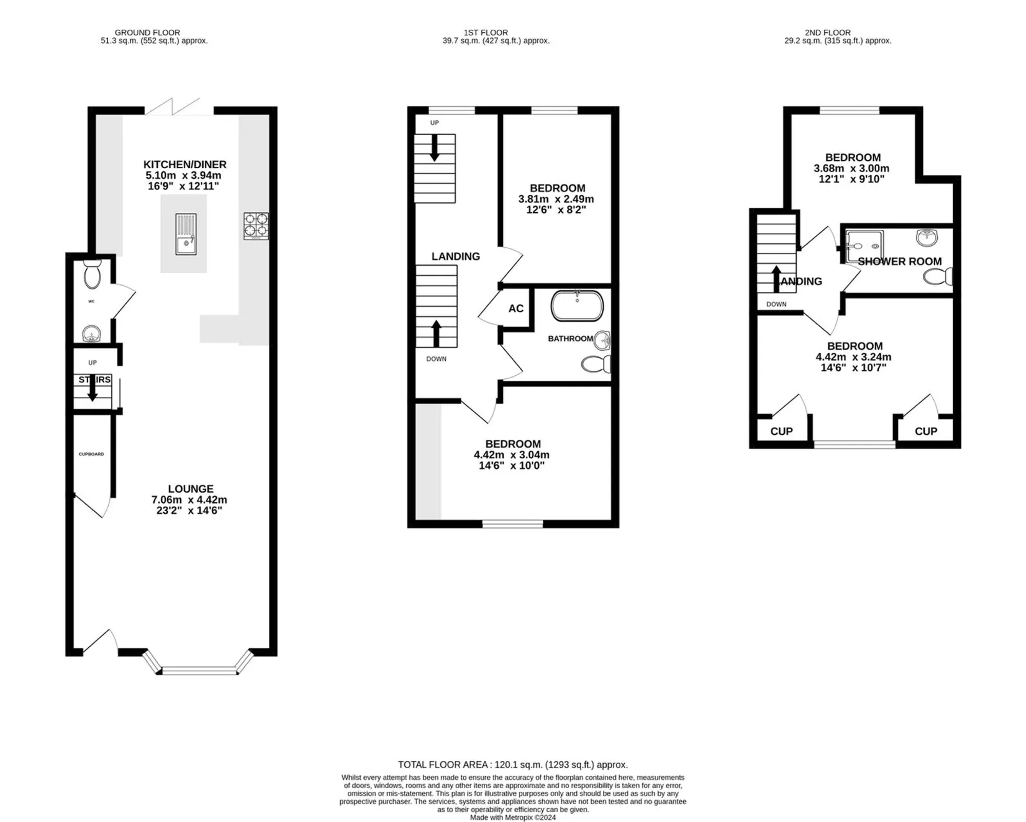 4 bed end of terrace house for sale in Chalice Close, Poole - Property floorplan