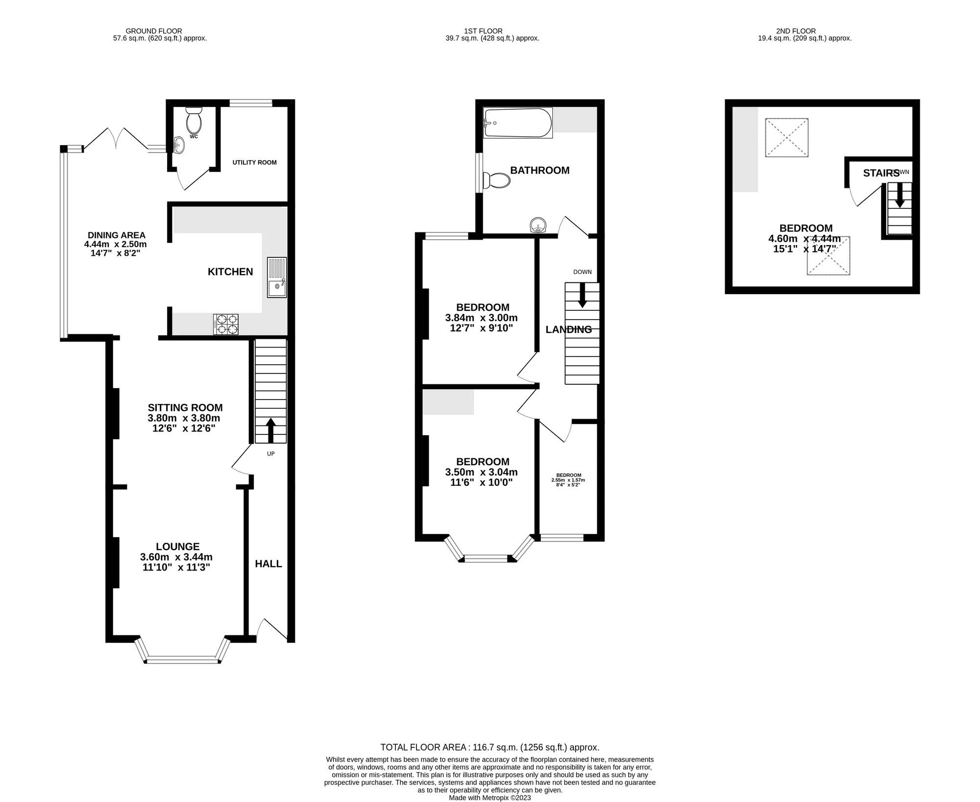 4 bed semi-detached house for sale in Courthill Road, Poole - Property floorplan