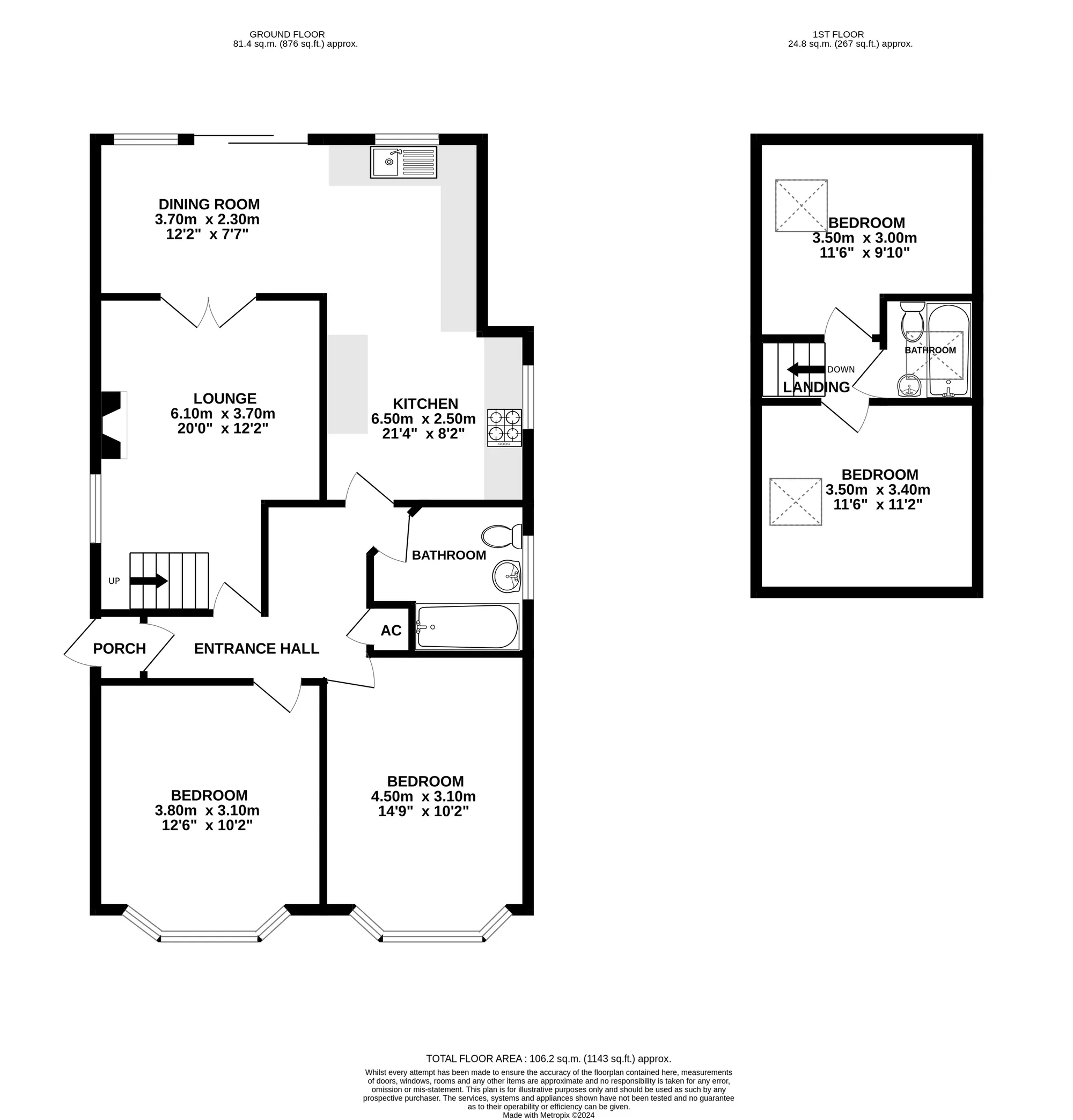 4 bed detached house for sale in Alder Road, Poole - Property floorplan