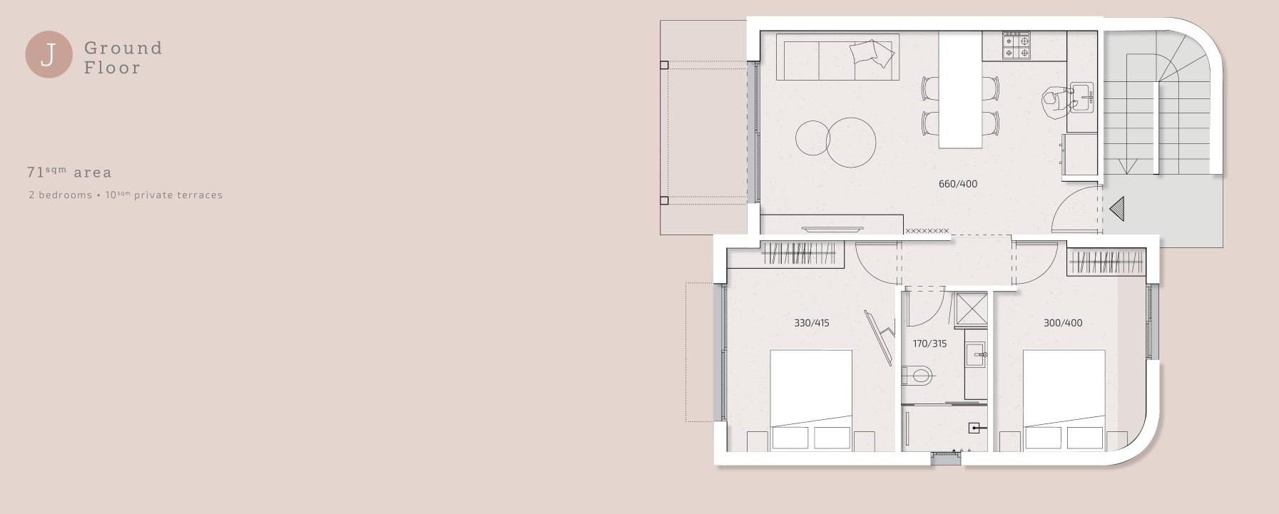 2 bed apartment for sale, Lapta 11