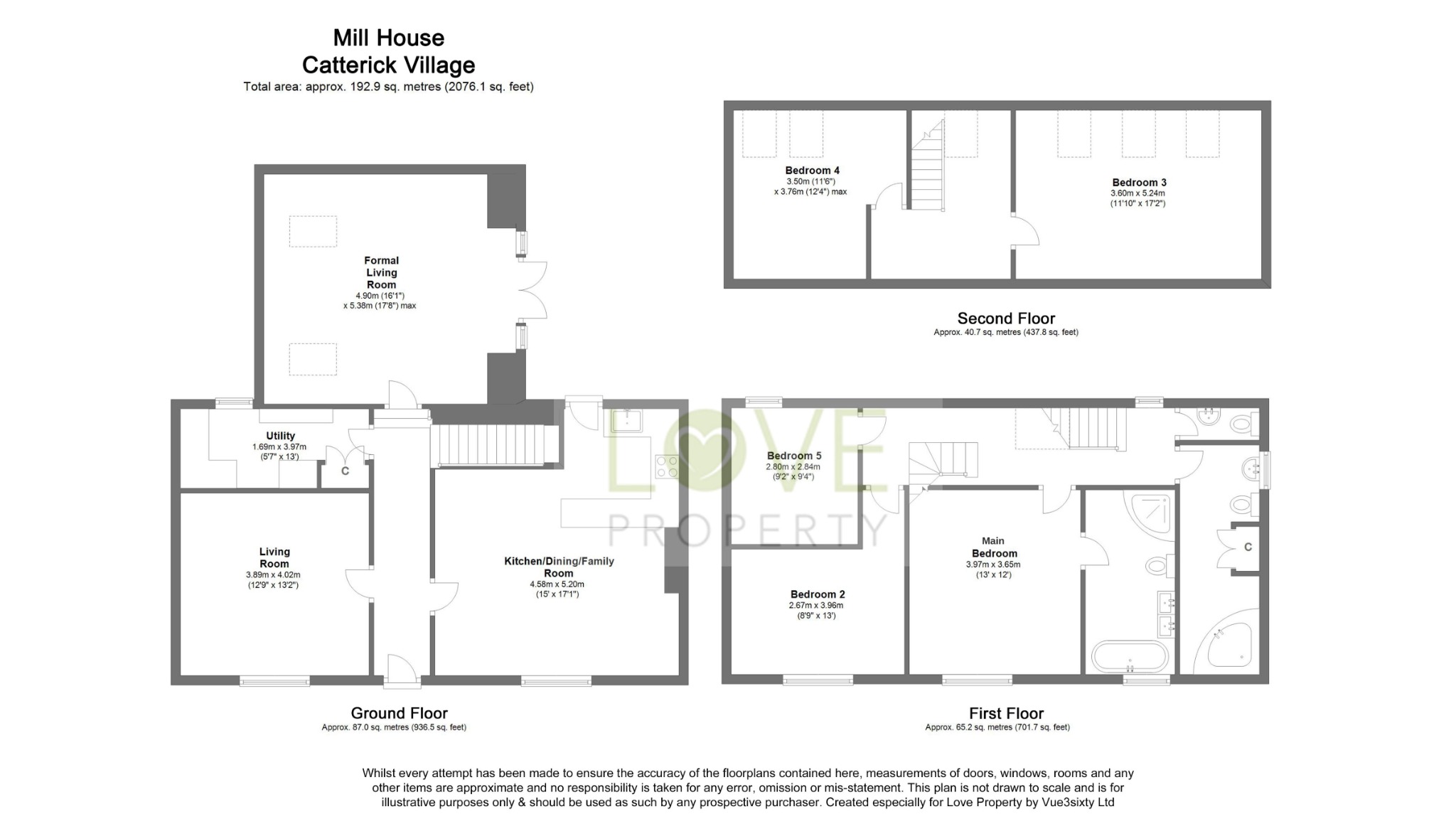5 bed semi-detached house for sale in Beckside, North Yorkshire - Property floorplan