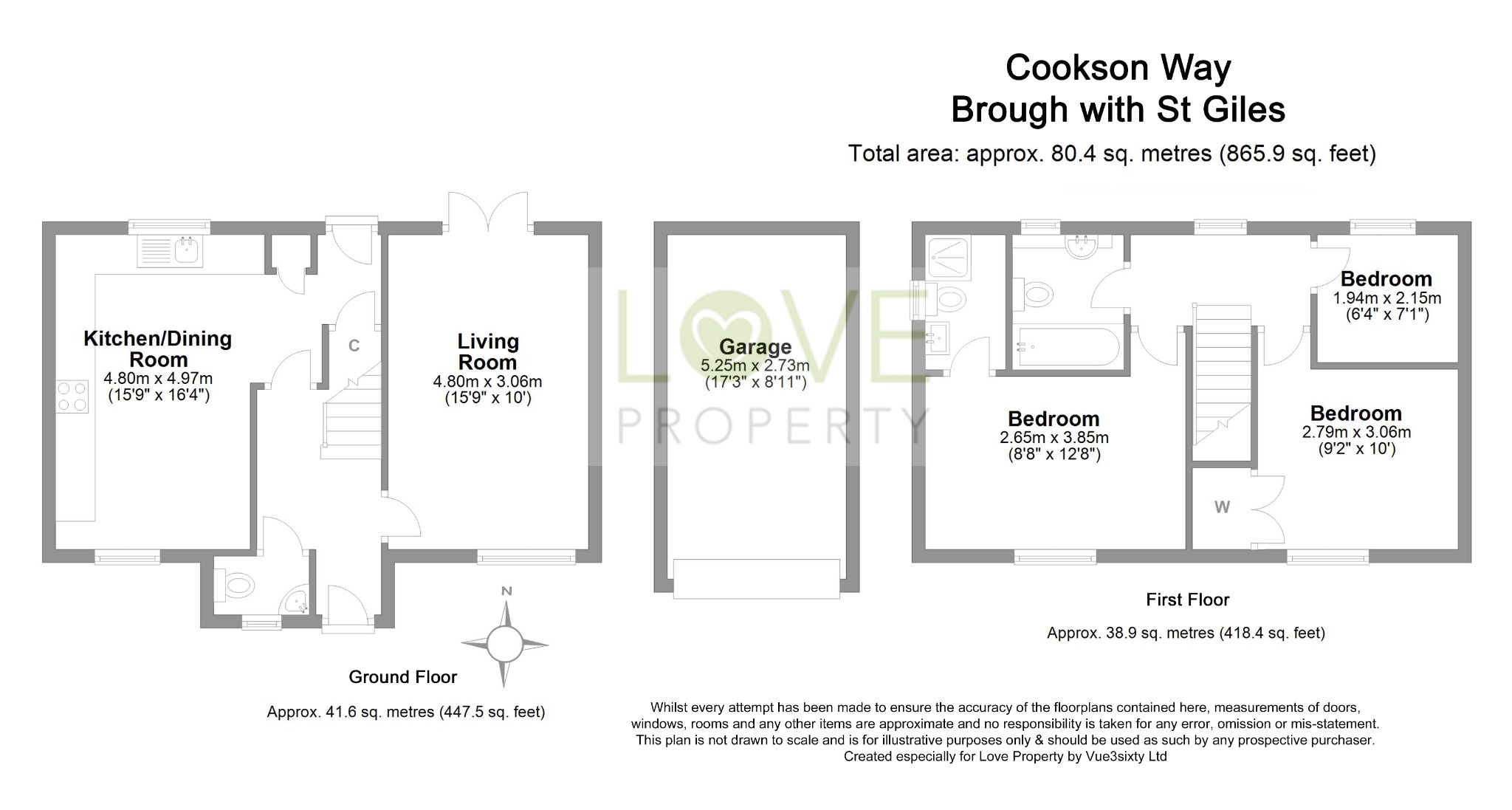 3 bed detached house for sale in Cookson Way, Catterick Garrison - Property floorplan