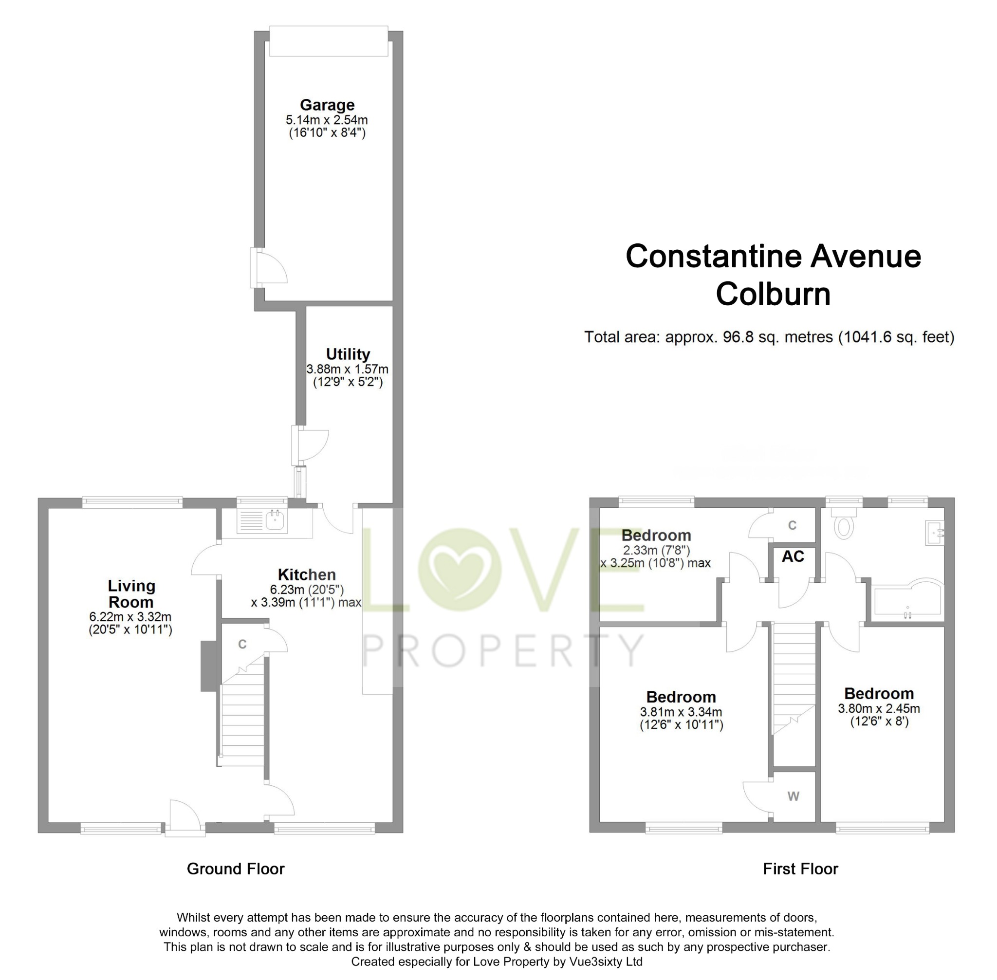 3 bed end of terrace house to rent in Constantine Avenue, Catterick Garrison - Property floorplan