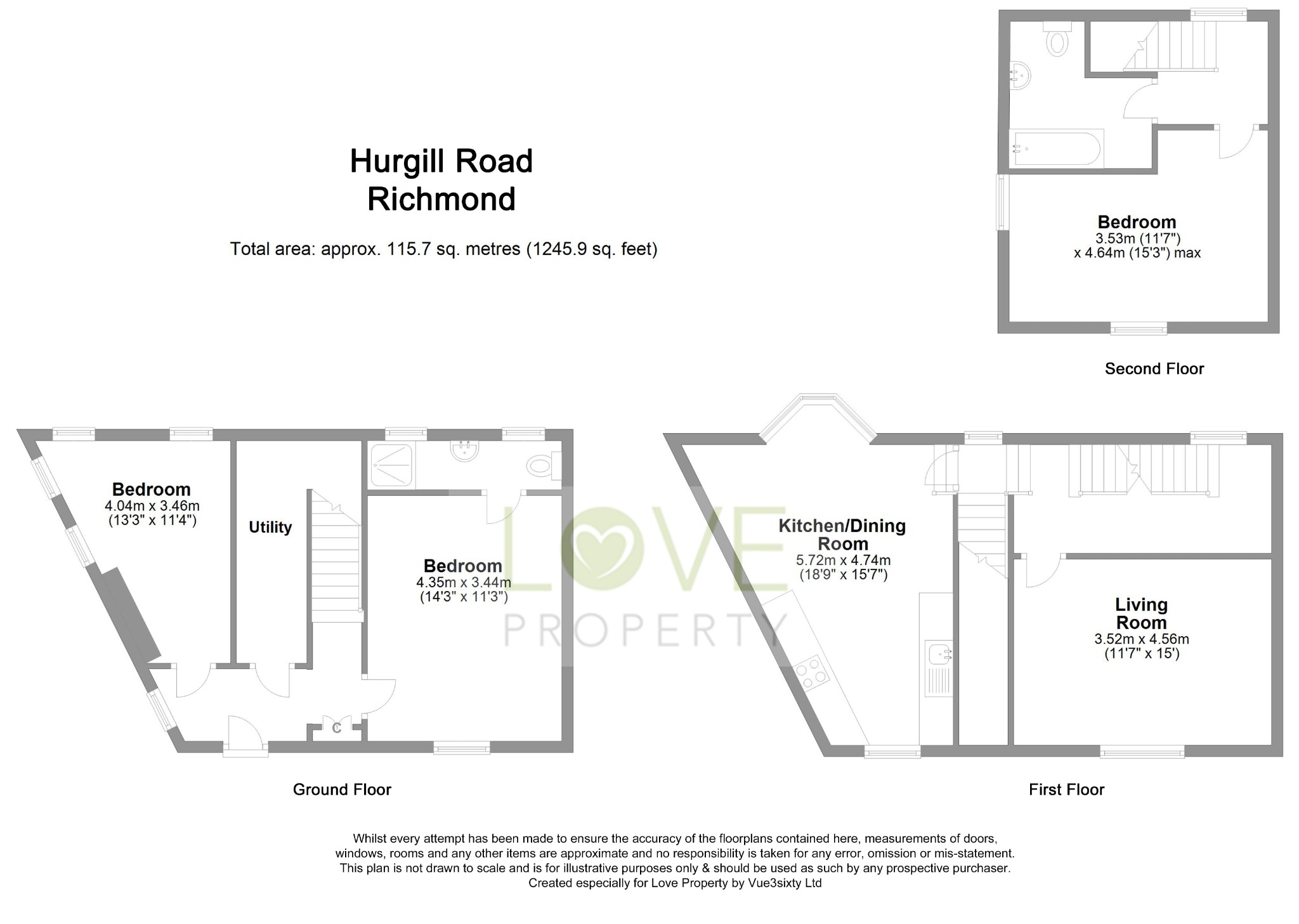 3 bed cottage to rent in Hurgill Road, Richmond - Property floorplan