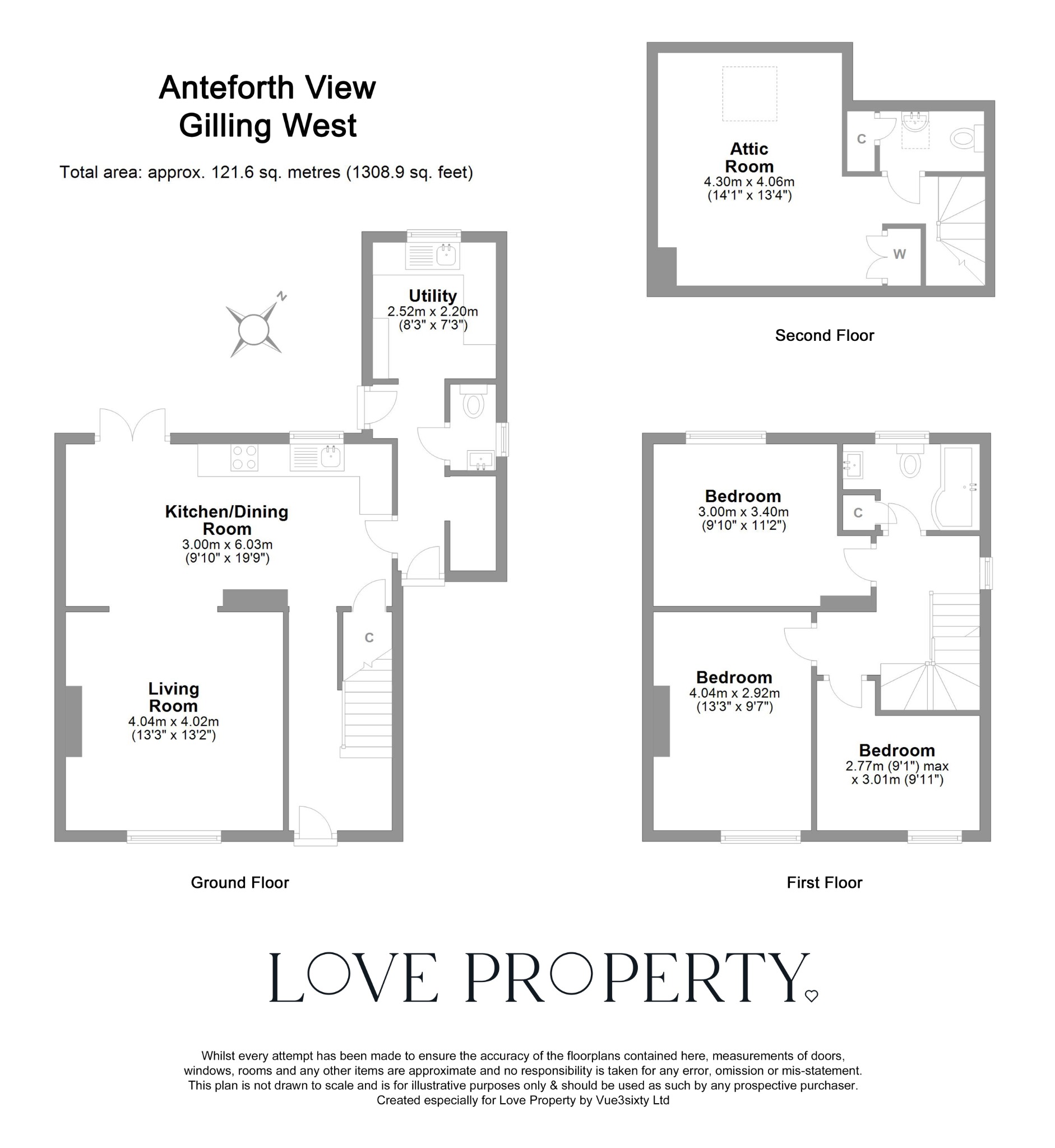 4 bed semi-detached house to rent in Anteforth View, Richmond - Property floorplan