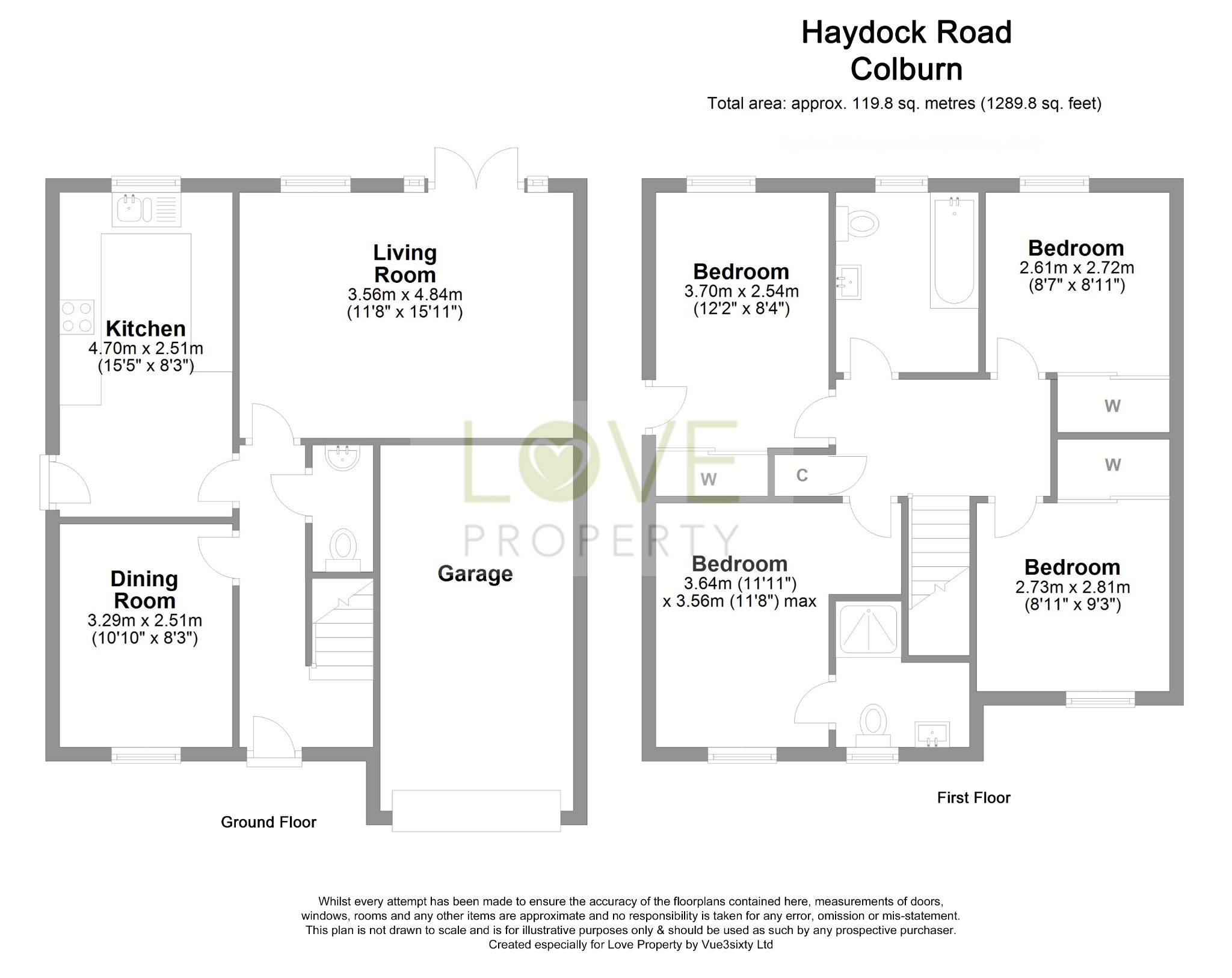 4 bed detached house to rent in Haydock Road, Catterick Garrison - Property floorplan