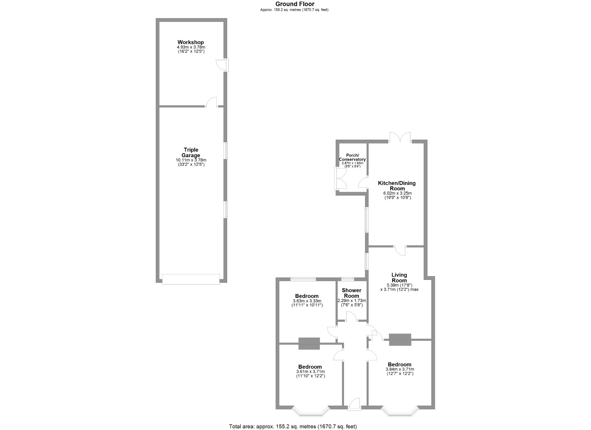 3 bed semi-detached bungalow for sale in Gatherley Road, Richmond - Property floorplan