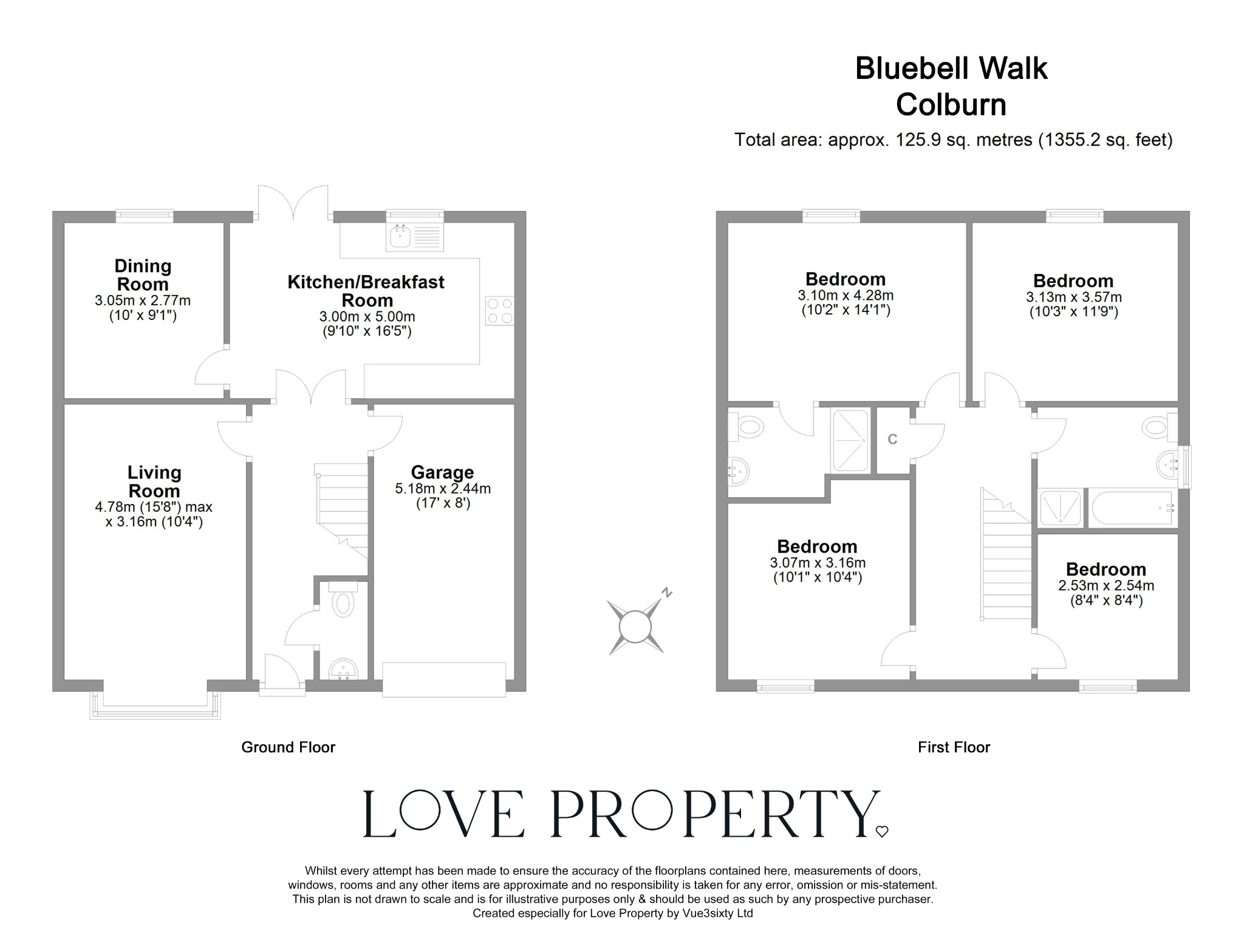 4 bed detached house to rent in Bluebell Walk, Catterick Garrison - Property floorplan