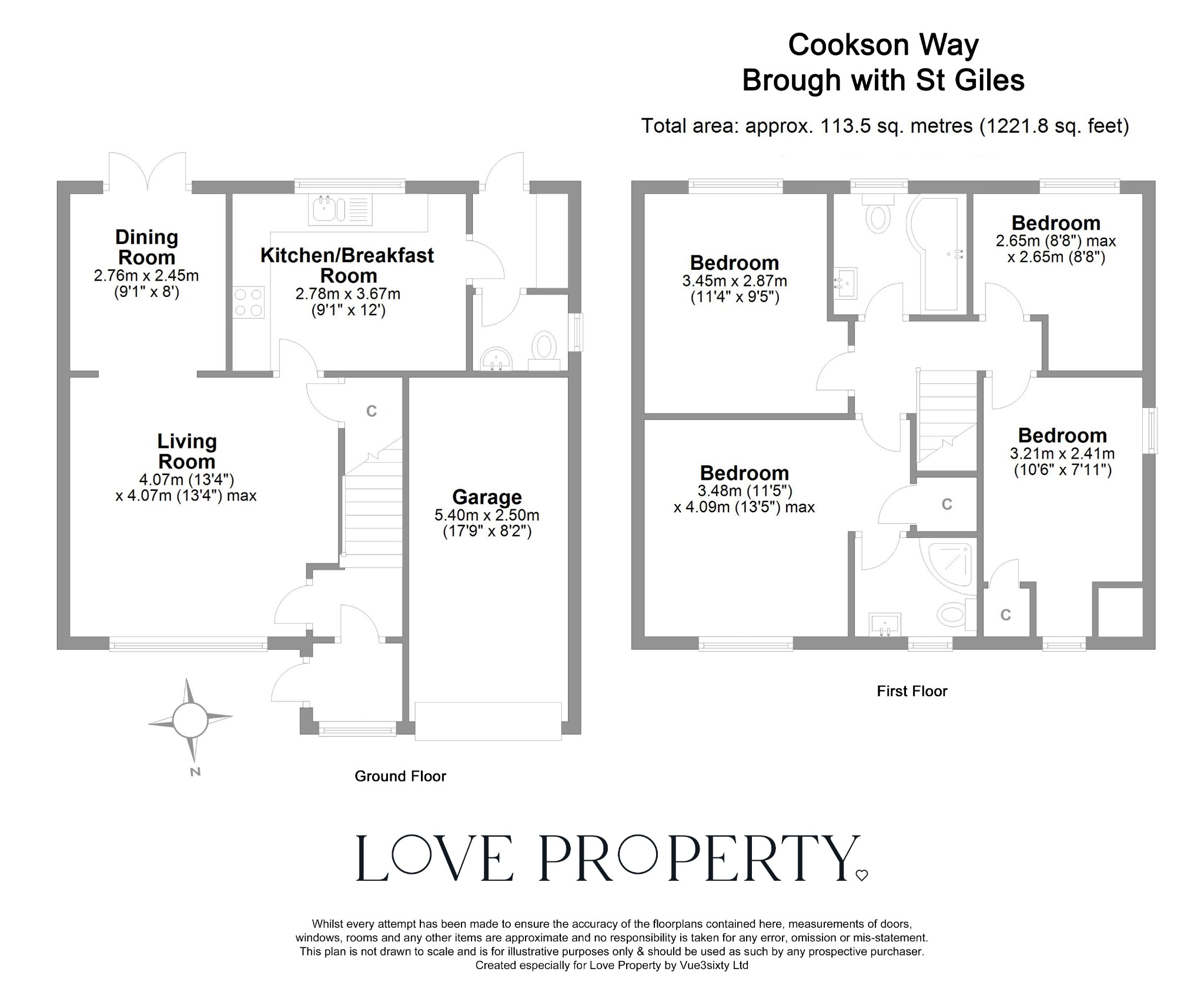 4 bed detached house to rent in Cookson Way, Catterick Garrison - Property floorplan