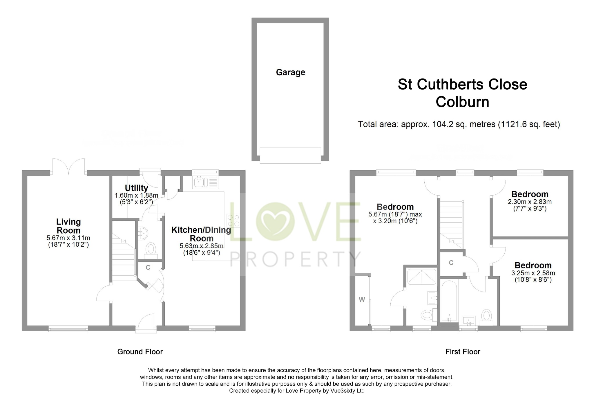 3 bed semi-detached house to rent in St. Cuthberts Close, Catterick Garrison - Property floorplan