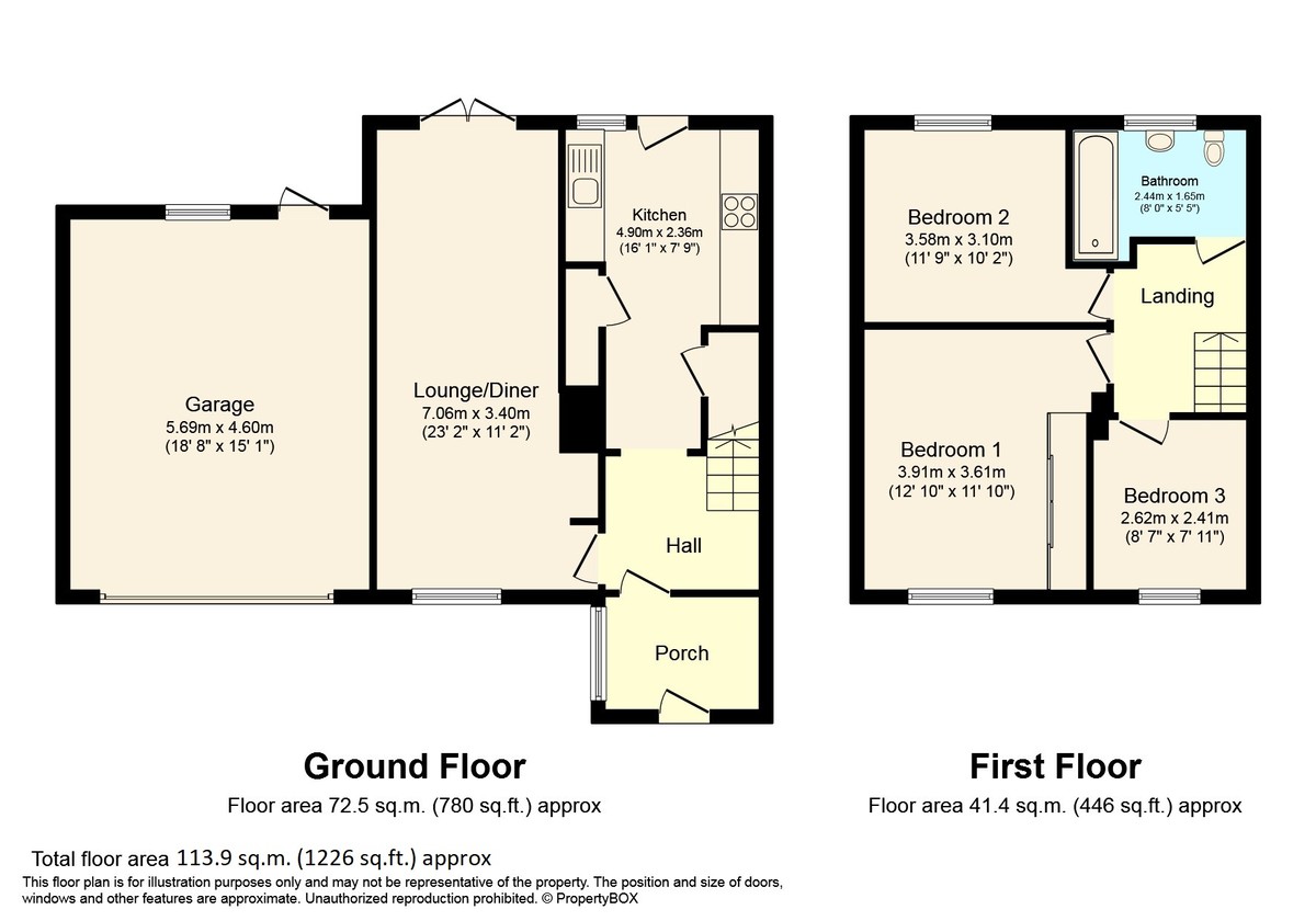 3 bed end of terrace house for sale in Corsletts Avenue, Horsham - Property Floorplan