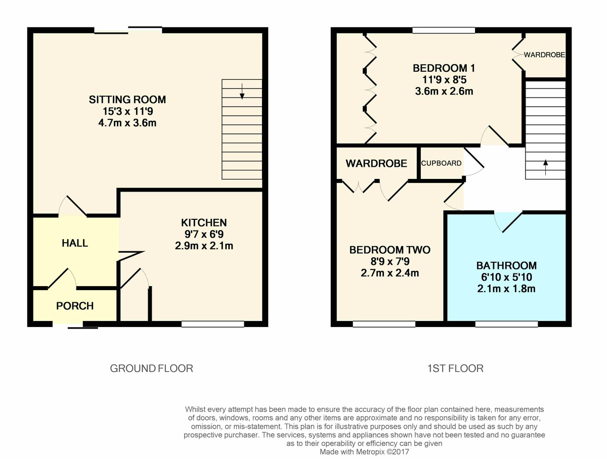 2 bed end of terrace house to rent in Chestnut Gardens, Horsham - Property floorplan