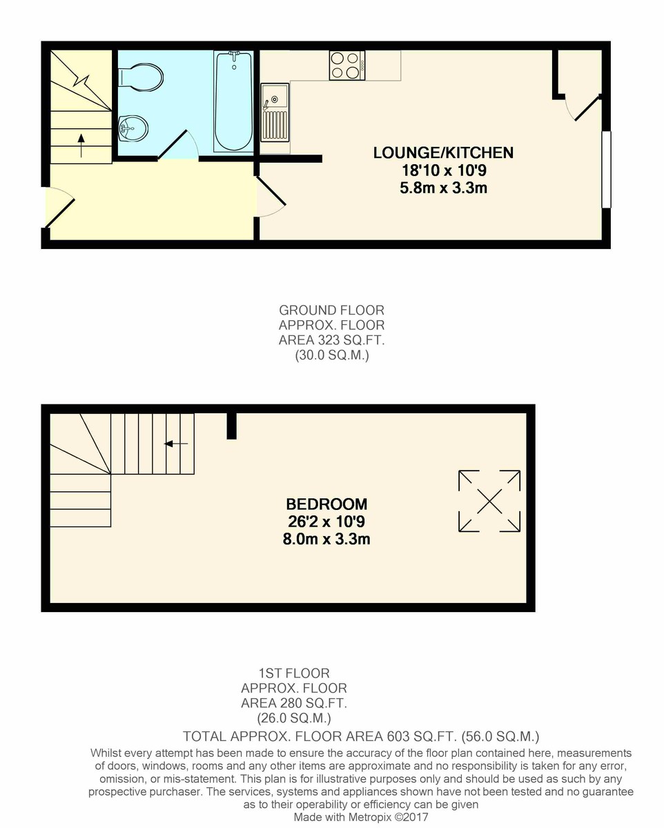 1 bed apartment to rent in Harrington House, Horsham - Property Floorplan