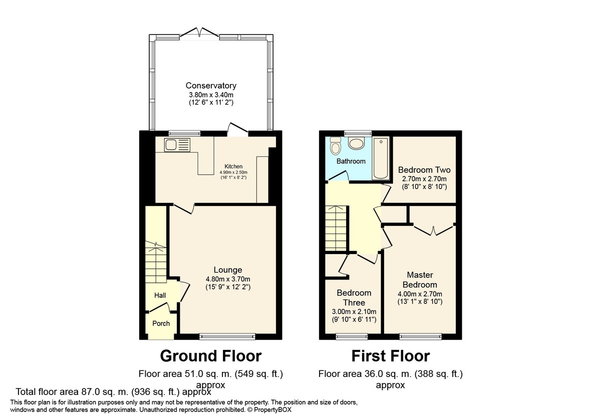 3 bed terraced house to rent in Henderson Way, Horsham - Property Floorplan