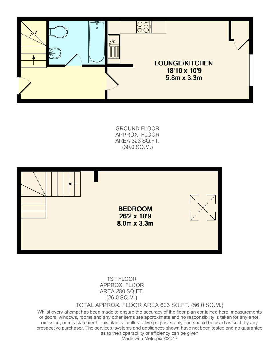 1 bed apartment to rent in Brighton Road, Horsham - Property Floorplan