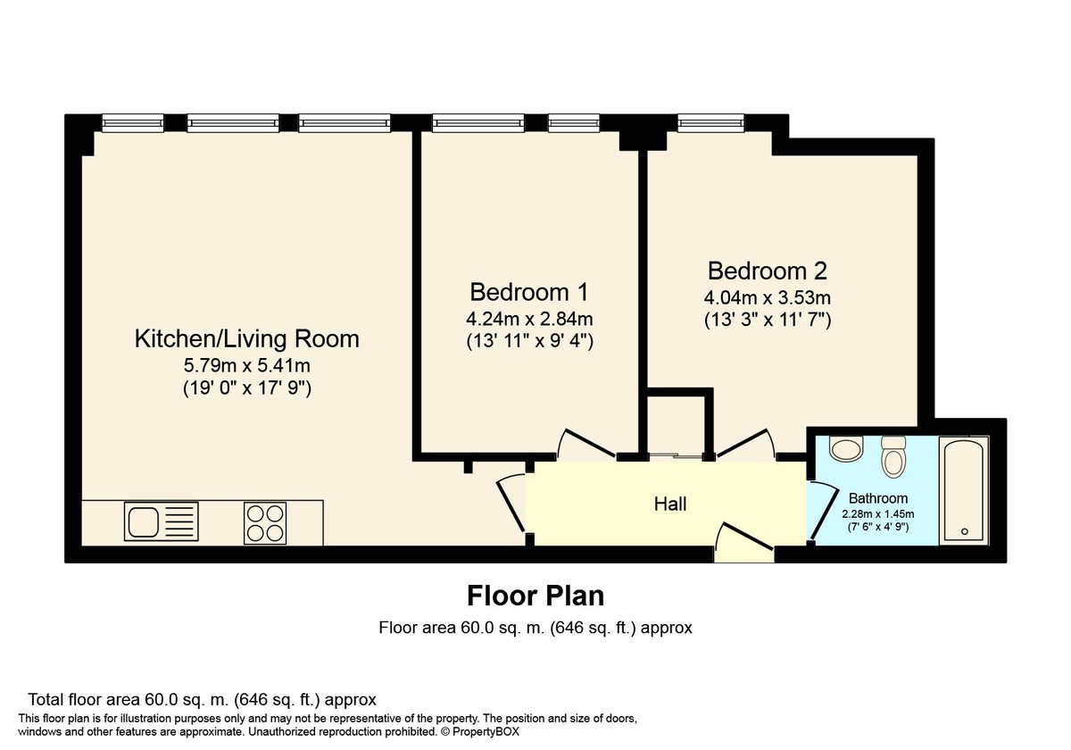 2 bed apartment to rent in Holmes Park, Horsham - Property Floorplan