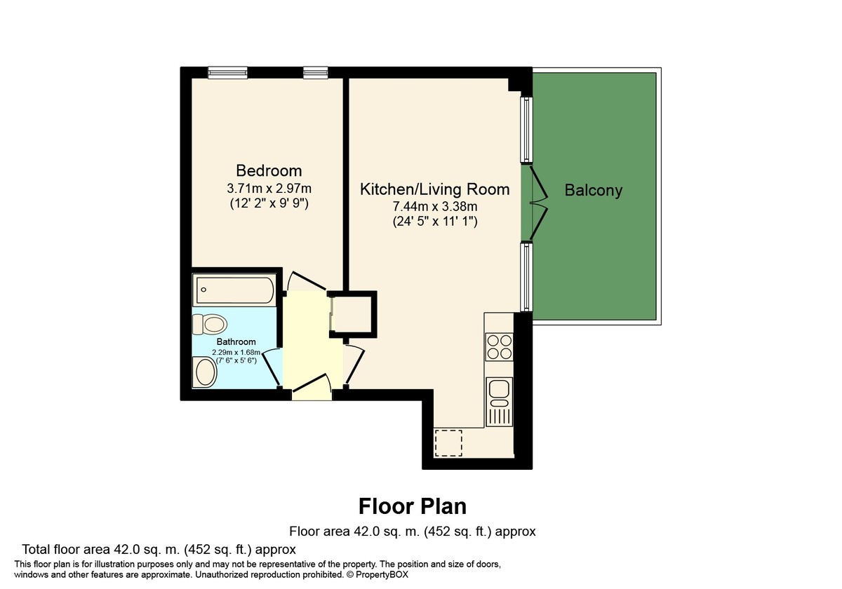 1 bed flat to rent in Holmes Park, North Street, RH12 - Property floorplan