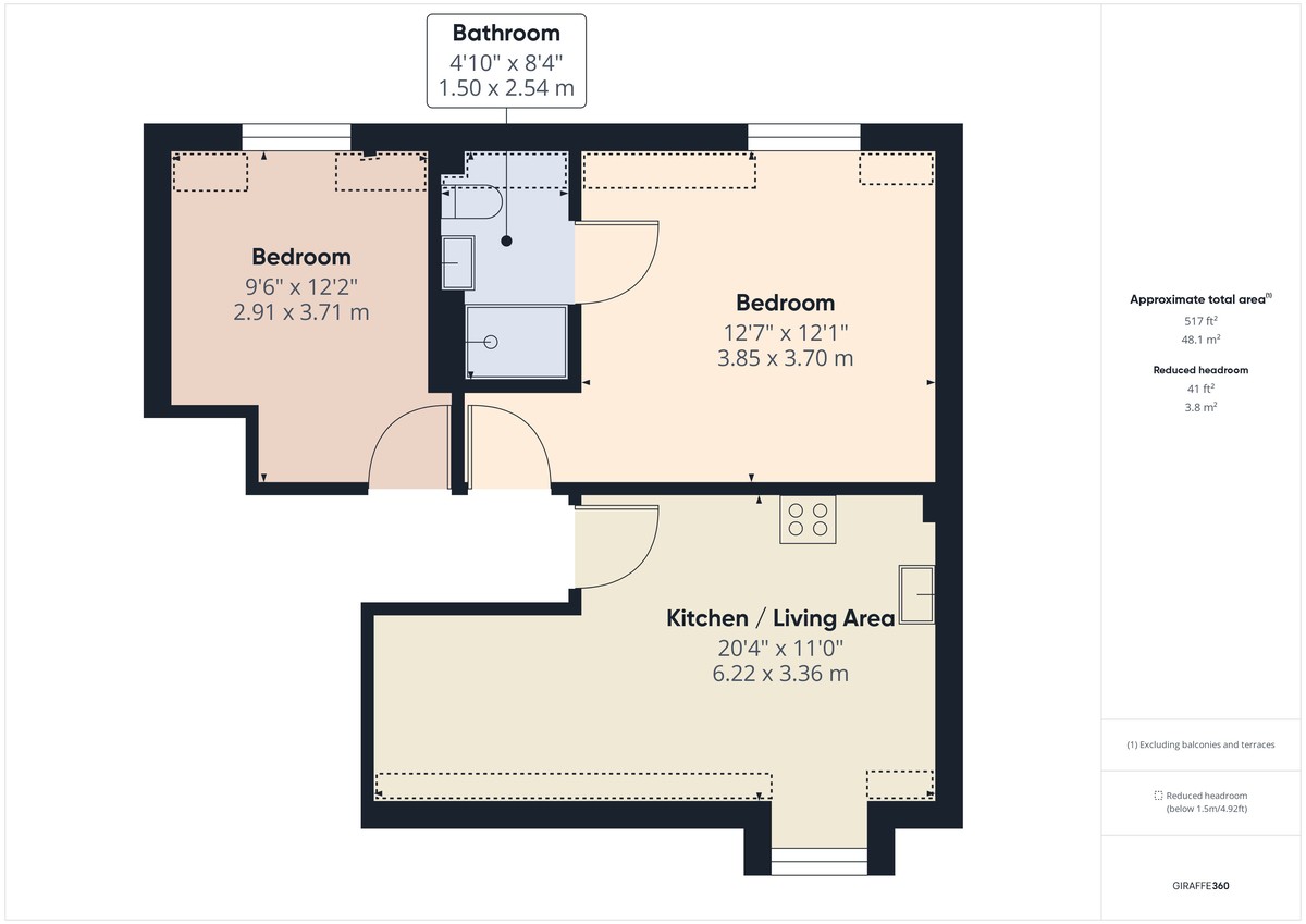 2 bed flat to rent in Brighton Road, Horsham, RH13 - Property floorplan