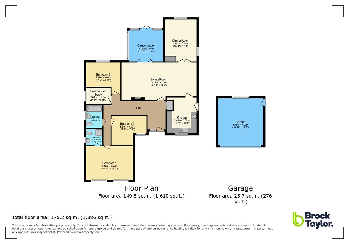 4 bed detached bungalow for sale in Park Street, Slinfold, Horsham - Property floorplan