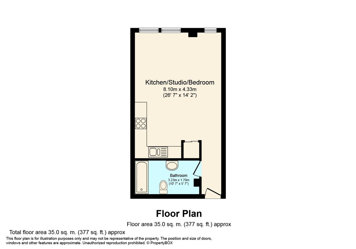 Studio flat to rent in Holmes Park, Horsham - Property Floorplan