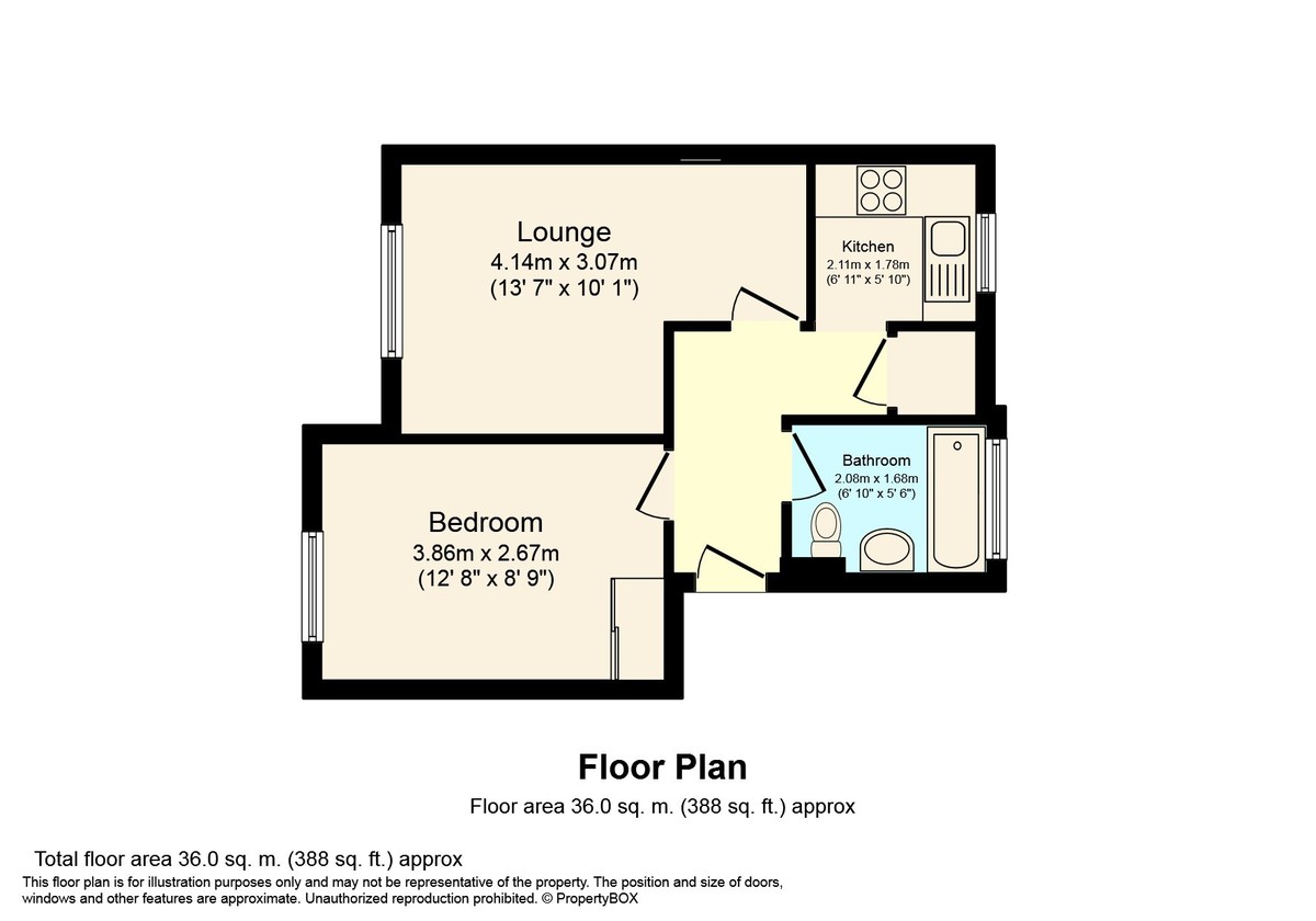 1 bed apartment to rent in Gorringes Brook, Horsham - Property Floorplan