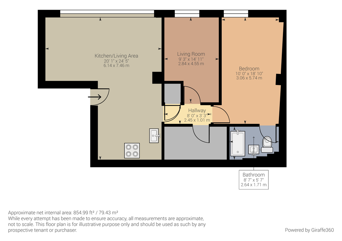 2 bed apartment to rent in Holmes Park, Horsham - Property Floorplan