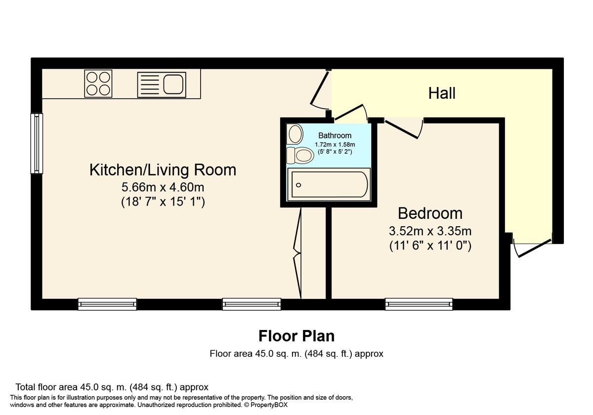 1 bed apartment to rent in Harrington House, Horsham - Property Floorplan