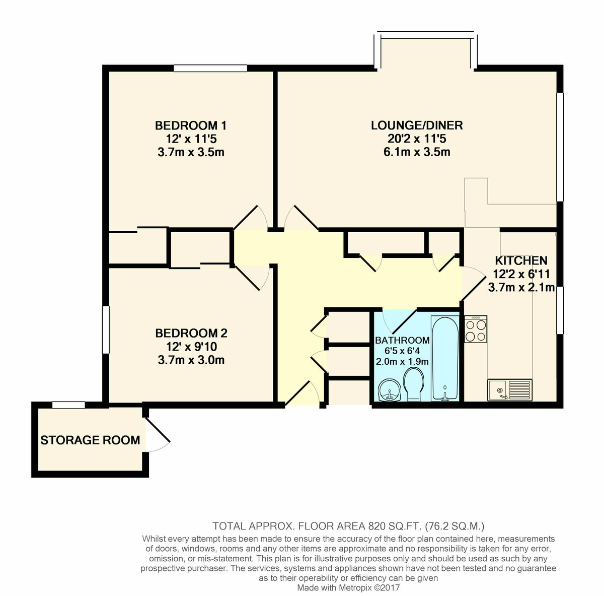 2 bed apartment to rent in New Street, Horsham - Property Floorplan