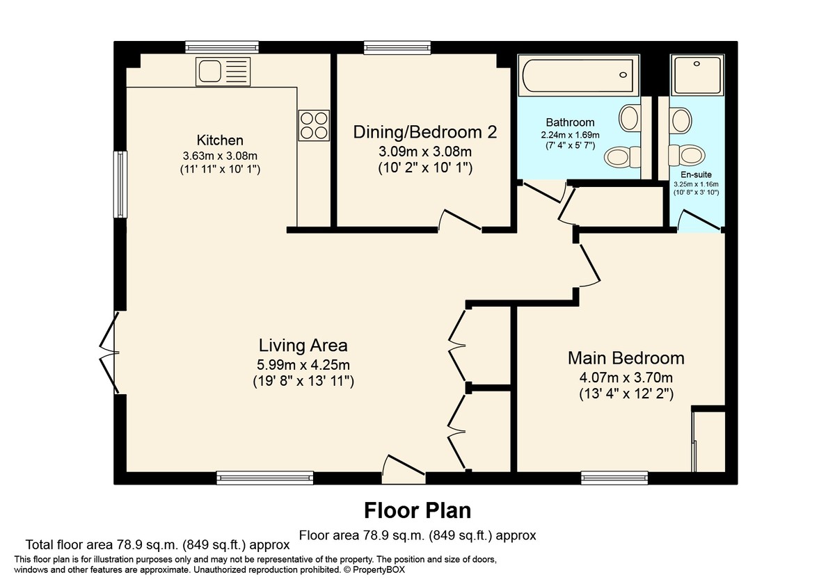 2 bed apartment for sale in Swallow Rise, Haywards Heath - Property Floorplan