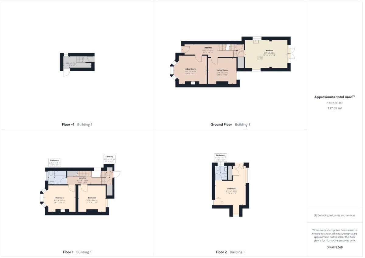 4 bed semi-detached house to rent in Arthur Road, Horsham - Property Floorplan