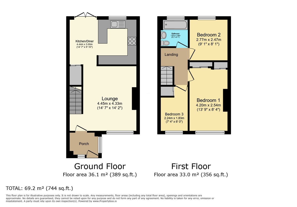 3 bed terraced house for sale in Broome Close, Horsham - Property Floorplan