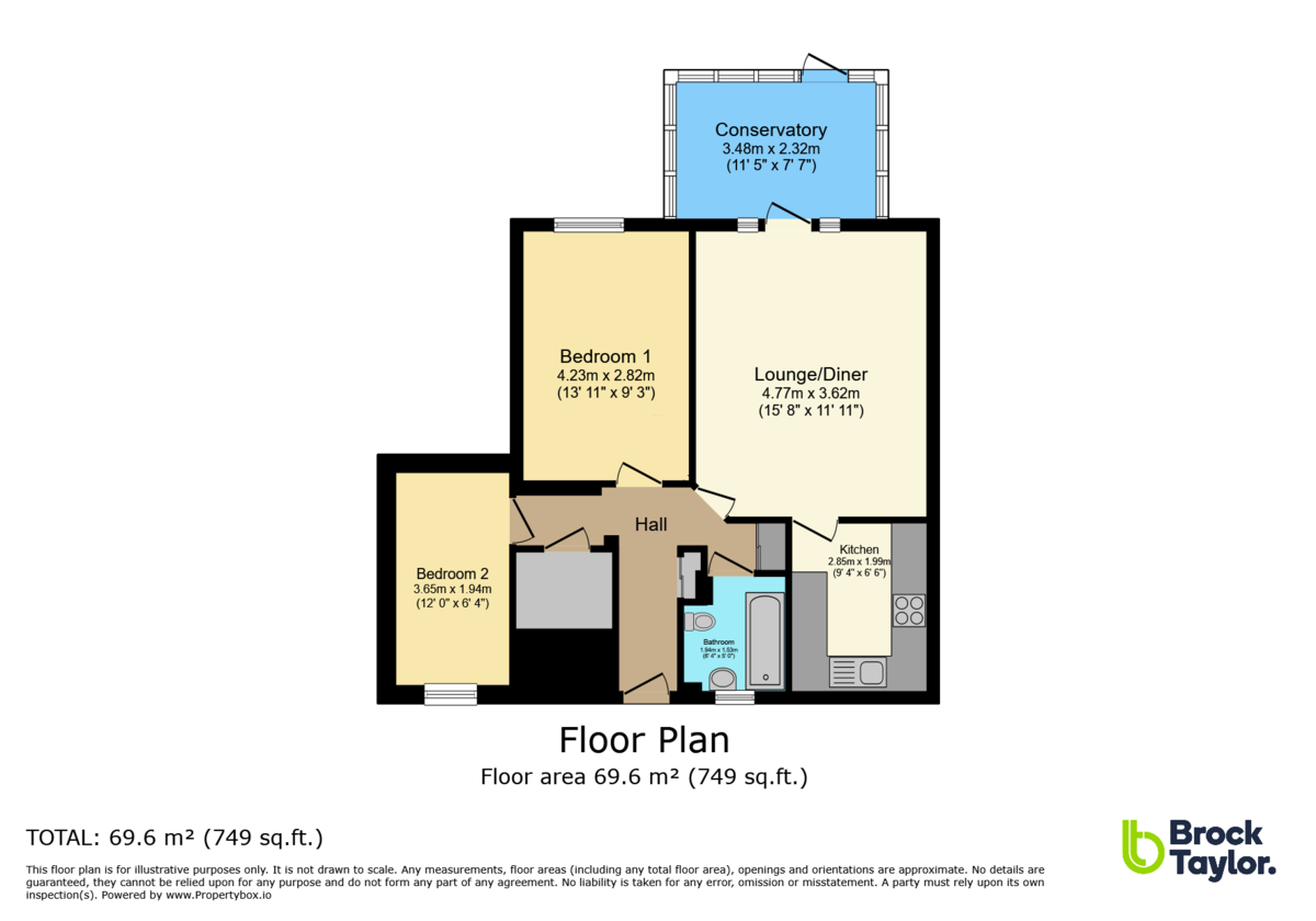 2 bed ground floor maisonette for sale in Elm Grove, Horsham - Property Floorplan