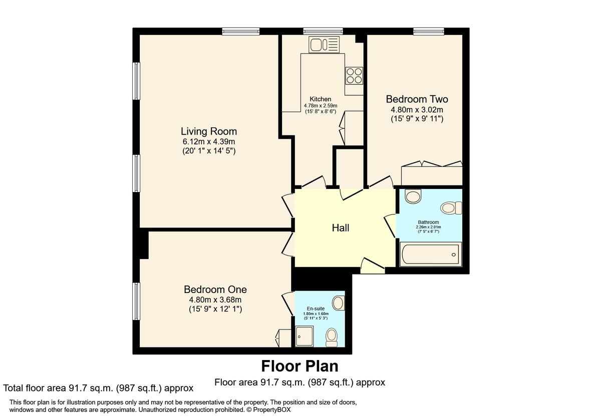 2 bed for sale in Guildford Road, Horsham - Property floorplan