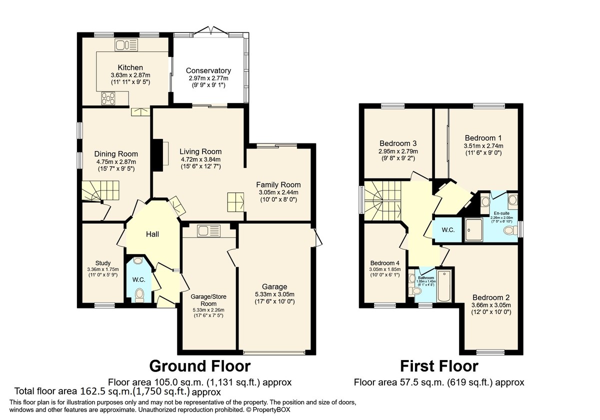 4 bed detached house for sale in Tennyson Close, Horsham - Property Floorplan