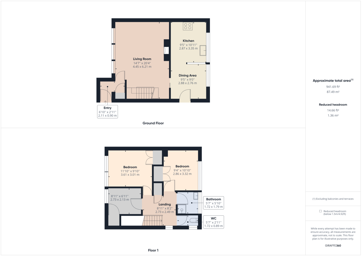 3 bed semi-detached house to rent in Pine Close, Billingshurst - Property Floorplan