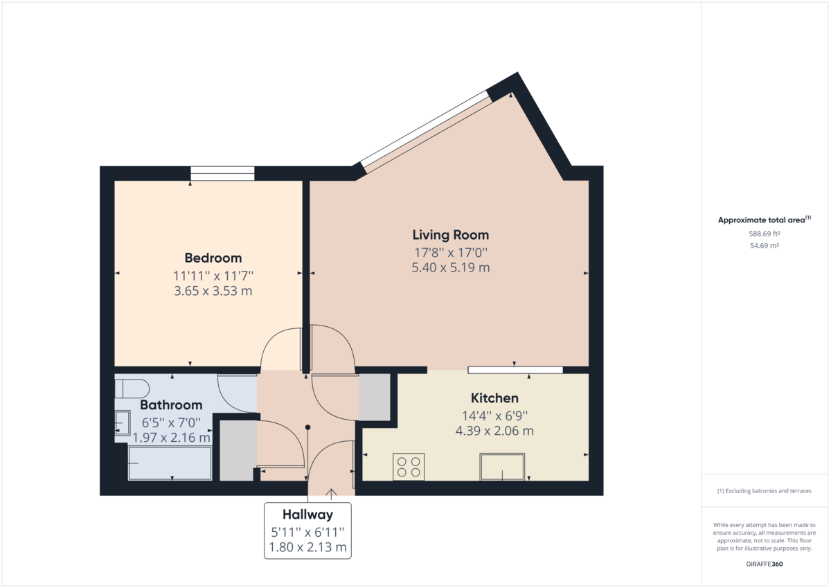 1 bed apartment to rent in Tymperley Court, Horsham - Property floorplan