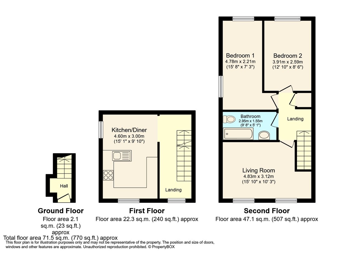 2 bed apartment for sale in South Holmes Road, Horsham - Property Floorplan