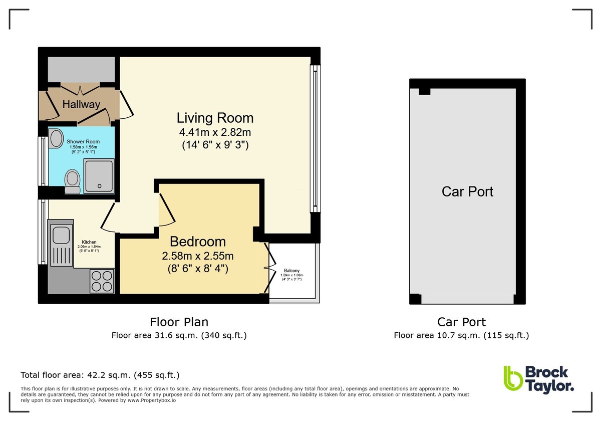 1 bed apartment for sale in Chequers Court, Horsham - Property floorplan