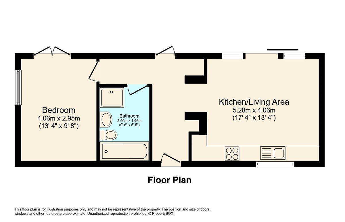 1 bed semi-detached bungalow for sale in Six Acre View, Rusper - Property Floorplan