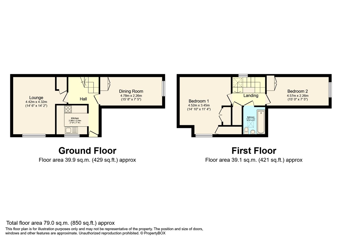 2 bed mews house for sale in Anchor Court, Horsham - Property Floorplan