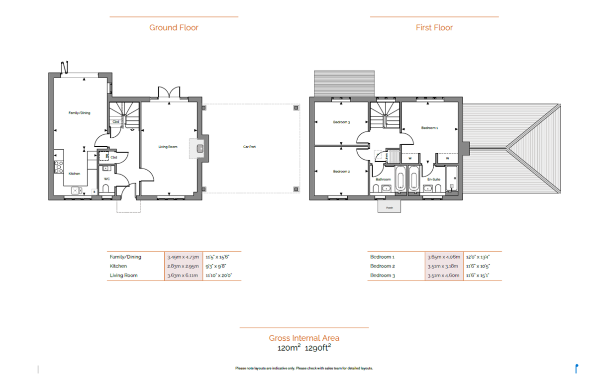 3 bed semi-detached house for sale in Swallows Gate, Mannings Heath - Property Floorplan