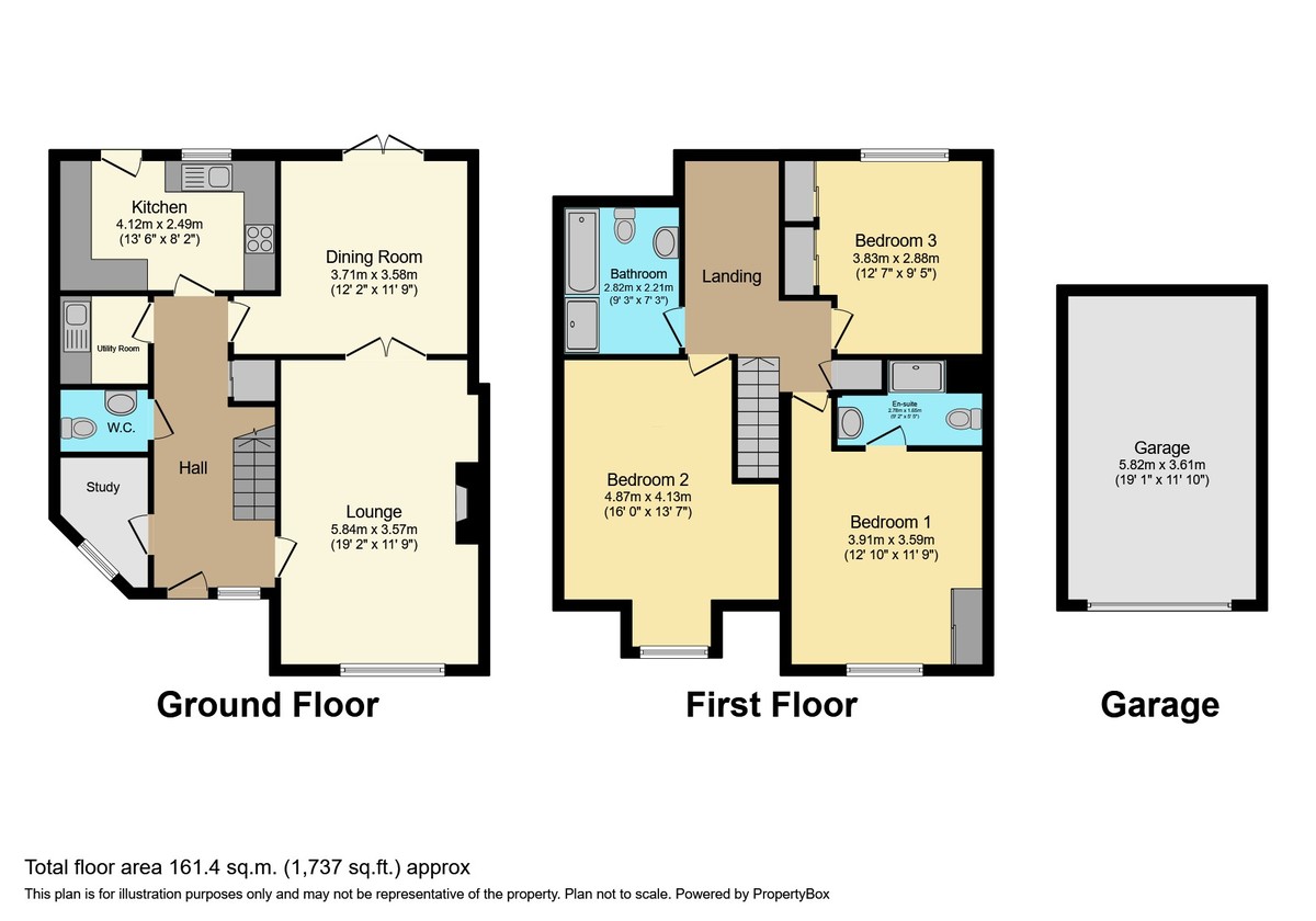 3 bed terraced house for sale in Wyvern Place, Horsham - Property Floorplan
