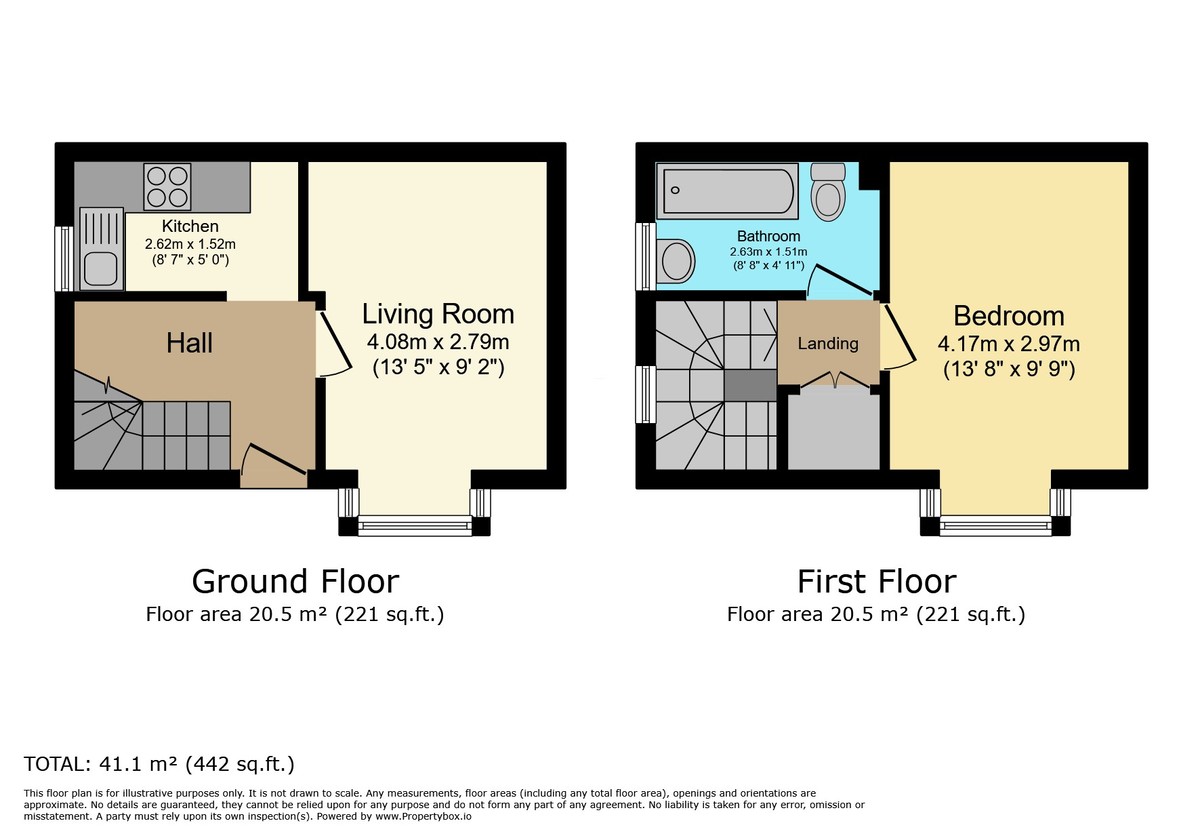 1 bed terraced house for sale in Kingsmead Place, Horsham - Property Floorplan