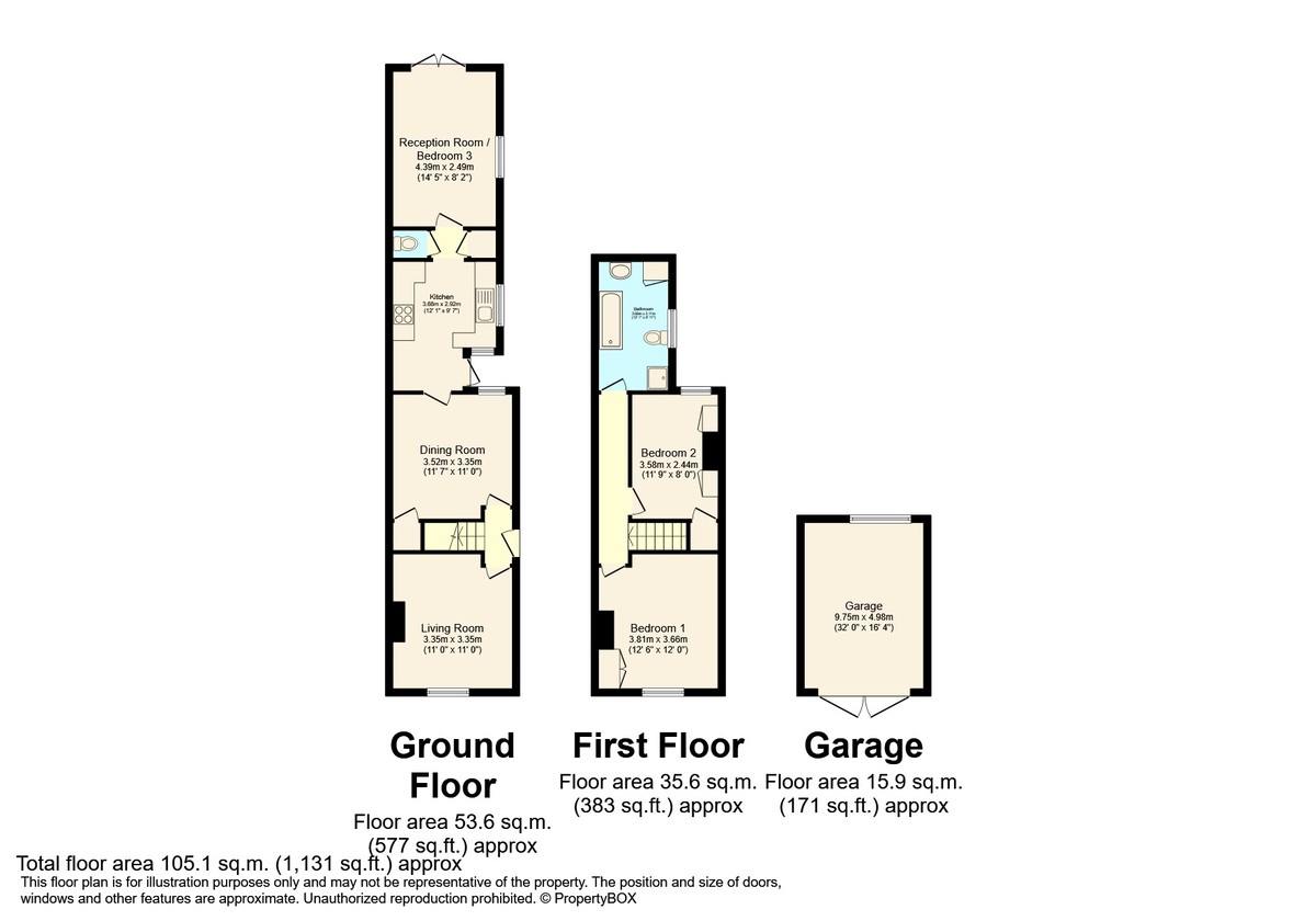 2 bed semi-detached house for sale in Henfield Road, Horsham - Property Floorplan