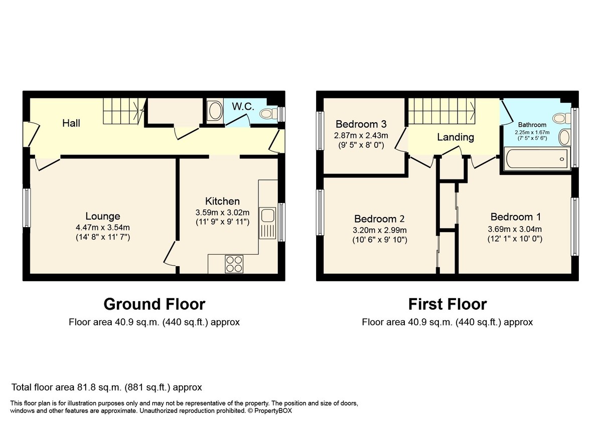 3 bed terraced house for sale in Rusper Road, Horsham - Property Floorplan