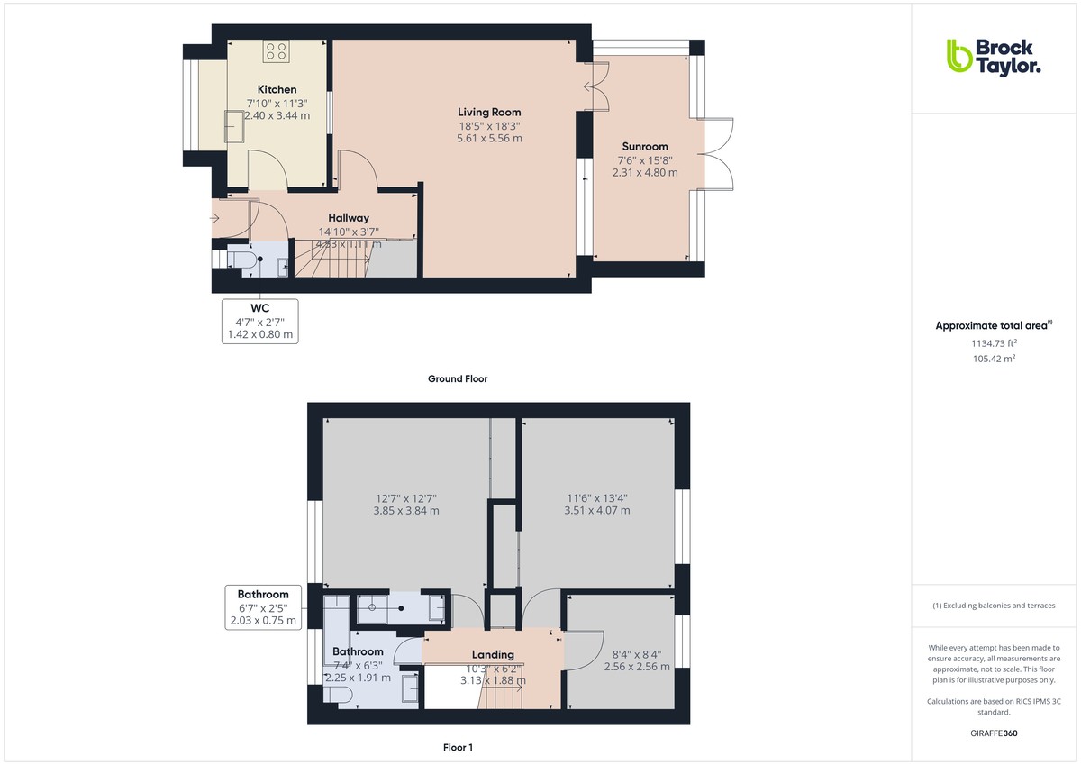 3 bed terraced house to rent in Tanbridge Place, Horsham - Property Floorplan