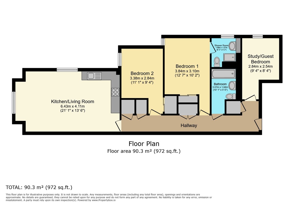 2 bed apartment for sale in East Street, Horsham - Property Floorplan
